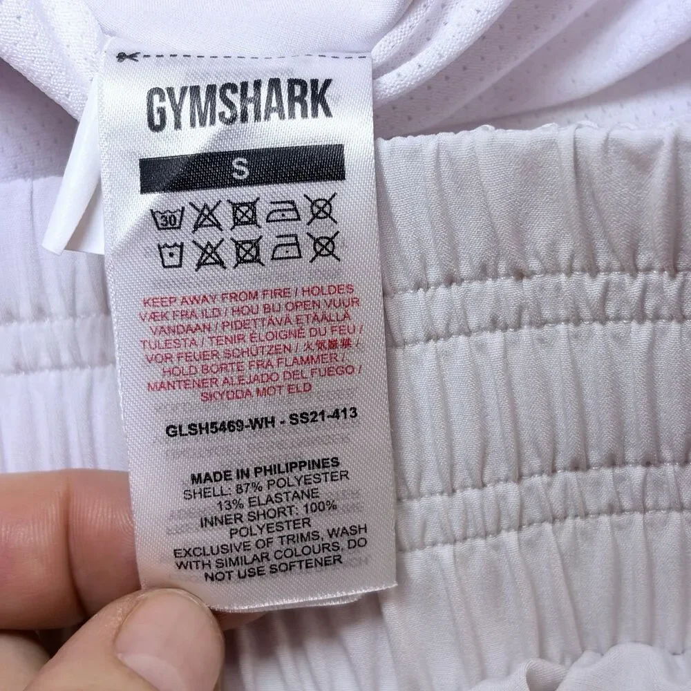 Gymshark Speed Short Women’s 2 in 1 Running Shorts White Size Small